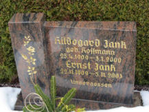 Jank, Ernst * 1909, + 2003   Jank, Hildegard (geb. Hoffmann) * 1909, + 2000