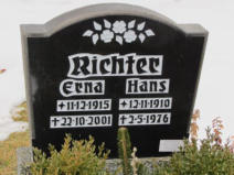 Richter, Erna * 1915, + 2001   Richter, Hans * 1910, + 1976 