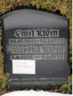 Klein, Emil * 1897, + 1977   Klein, Martha * 1898, + 1978 