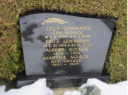 Lehmann, Fritz * 1911, + 2003   Lehmann, Lilly (geb. Noack) * 1927, + 1996   Noack, Albert * 1898, + 1955   Noack, Martha (geb. Krause) * 1903, + 1975 