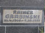 Grabinski, Michael * 1961, + 1989  Grabinski, Rainer * 1960, + 1971  Korla, Alfons * 1909, + 1996  Korla, Anna * 1909, + 1969 