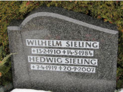 Sieling, Hedwig * 1919, + 2007  Sieling, Wilhelm * 1910, + 1984 