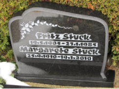 Stuck, Fritz * 1905, + 1985  Stuck, Margarete * 1910, + 2010 