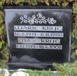 Krug, Marie * 1921, + 1988   Krug, Max * 1915, + 2006 