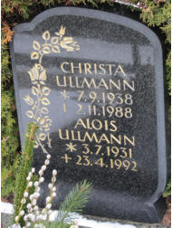 Ullmann, Alois * 1931, + 1992   Ullmann, Christa * 1938, + 1988
