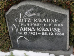 Krause, Anna * 1921, + 1989   Krause, Fritz * 1915, + 1986 