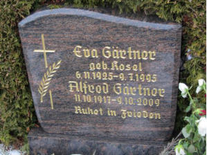 Grtner, Alfred * 1917, + 2009   Grtner, Eva (geb. Kosel) * 1925, + 1995 