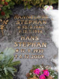 Stephan, Hannelore * 1940, + 1996   Stephan, Hans * 1937, + 2009 