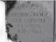Bolz, Hedwig (geb. Gnzel) * 1904, + 1983 