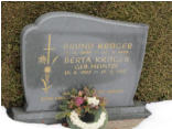 Krger, Berta (geb. Heintze) * 1903, + 1985   Krger, Bruno * 1899, + 1978 